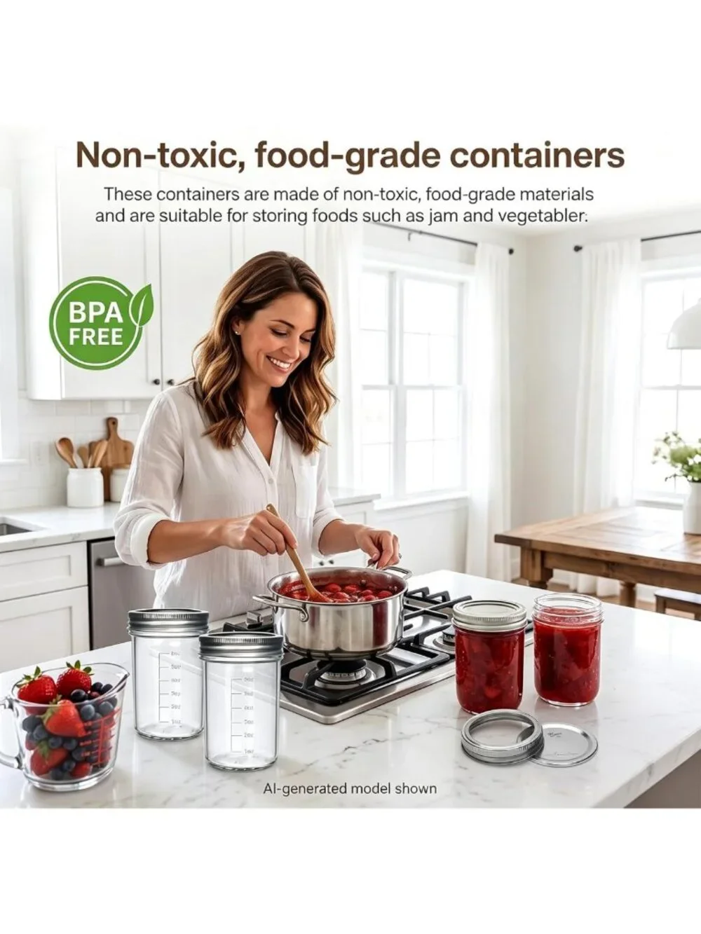 30 Pack Half Pint Mason Jars with Lids - Perfect for Canning & Storage